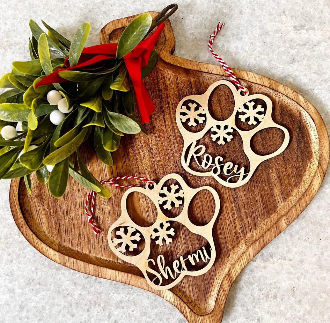 Custom Paw Print Ornament