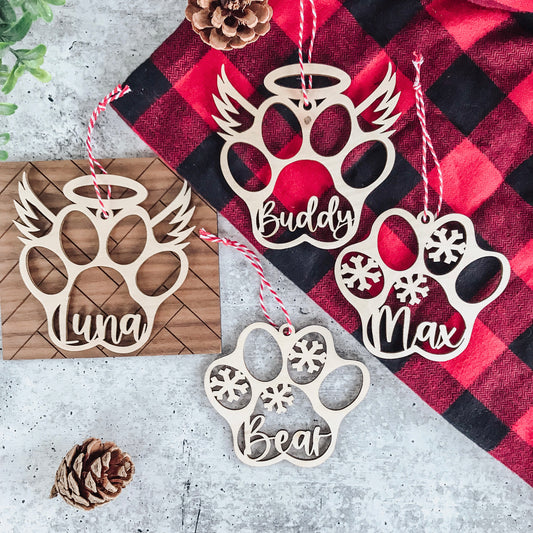 Custom Paw Print Ornament
