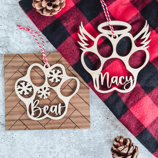 Custom Paw Print Ornament